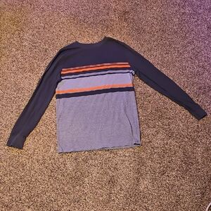 Cat & Jack Navy and Gray Long Sleeve Tee with Stripes
